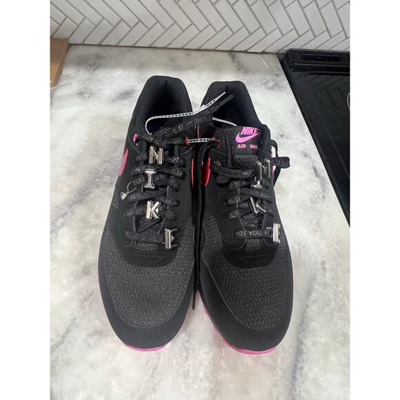 Nike Air Max 1 PRM Black Playful Pink HV2302-001 Men’s Size 11.5 Limited - Picture 2 of 10